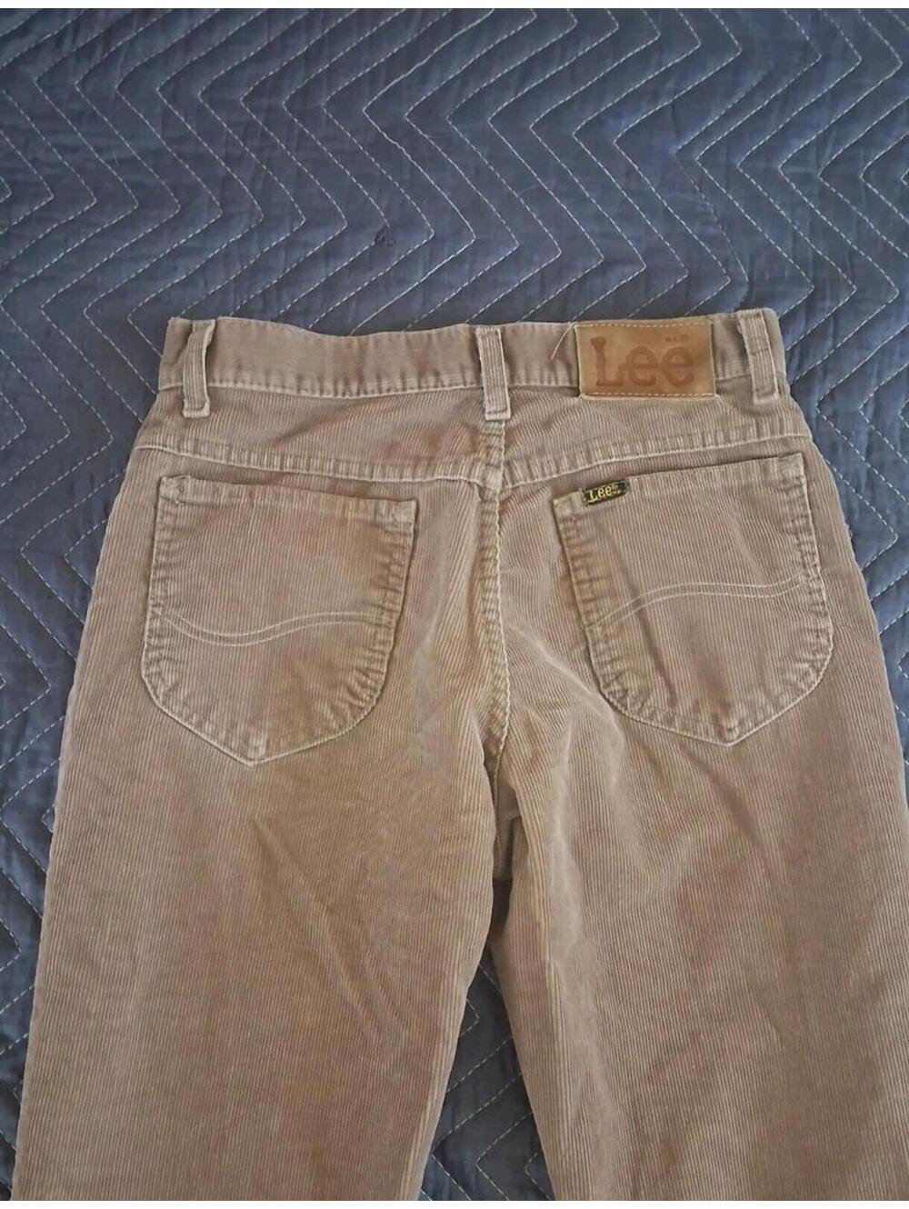 Vintage 80s Lee Corduroy Pants, Union Made Straight Leg  30 X 30 Brown